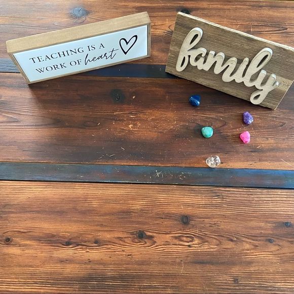 Barn Wood Family Sign & Ceramic Teaching Decor / Sign Bundle - Picture 9 of 9